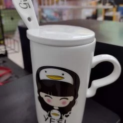 (ONLINE) DRAGON IMPORTS & COLLECTIBLES LLC Cinaya Ceramic Mug With Lid Set