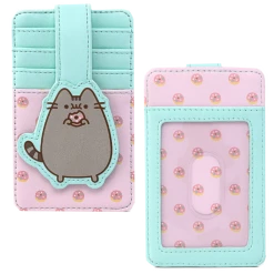(ONLINE) DRAGON IMPORTS & COLLECTIBLES LLC Accessories PUSHEEN SNACKIES AOP FLAP WALLET X LOUNGEFLY