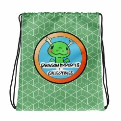 Dragon Imports And Collectibles - Funko, Pokemon, Board Games And More! Dragon Imports Logo - (Dark Green) Drawstring Bag Accessories