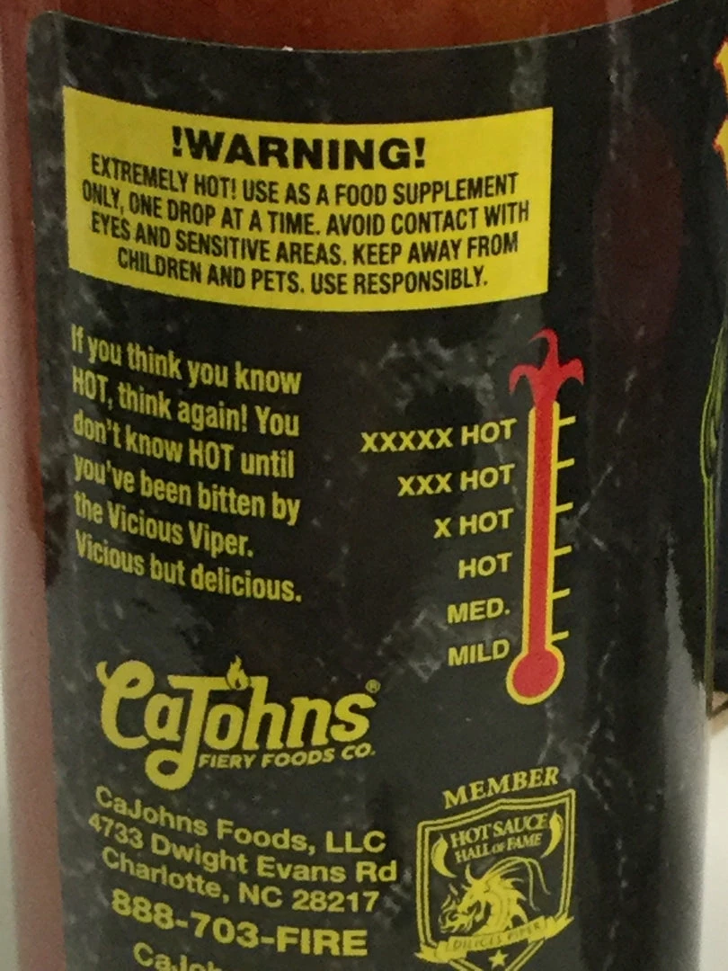 Hot Sale β (ONLINE) DRAGON IMPORTS & COLLECTIBLES LLC Vicious Viper - Hot Sauce Food π 5 (ONLINE) DRAGON IMPORTS & COLLECTIBLES LLC Vicious Viper - Hot Sauce Food