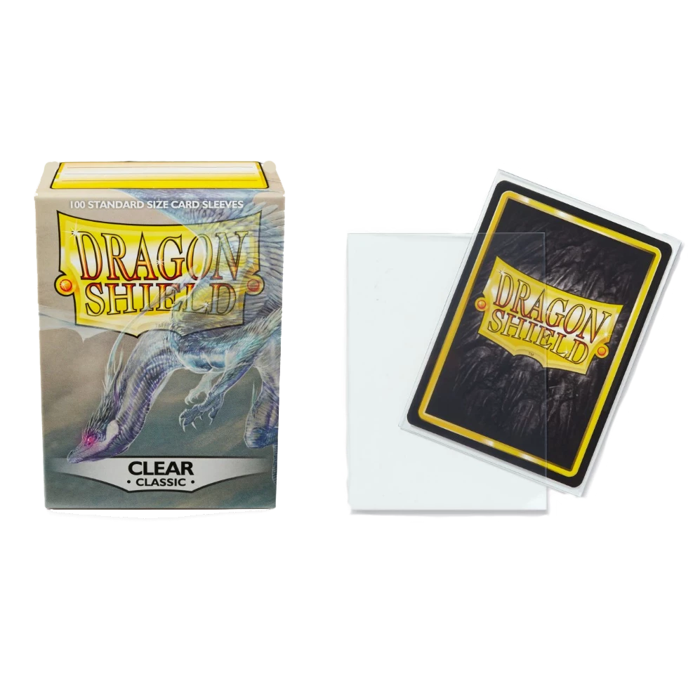 New 𧨠(ONLINE) DRAGON IMPORTS & COLLECTIBLES LLC Games/TCG Clear Classic - Dragon Shield Card Protectors Sleeves π 3 (ONLINE) DRAGON IMPORTS & COLLECTIBLES LLC Games/TCG Clear Classic - Dragon Shield Card Protectors Sleeves