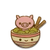 (ONLINE) DRAGON IMPORTS & COLLECTIBLES LLC Pig Chan's Ramen Soak - ENAMEL PIN