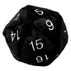 (ONLINE) DRAGON IMPORTS & COLLECTIBLES LLC Plushes D20 Jumbo Plush Die (black)