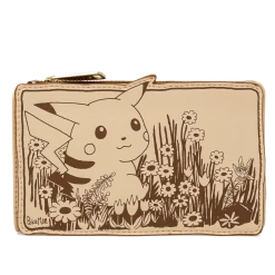 (ONLINE) DRAGON IMPORTS & COLLECTIBLES LLC Accessories Pokemon Pikachu Sepia Flap Wallet - LOUNGEFLY X